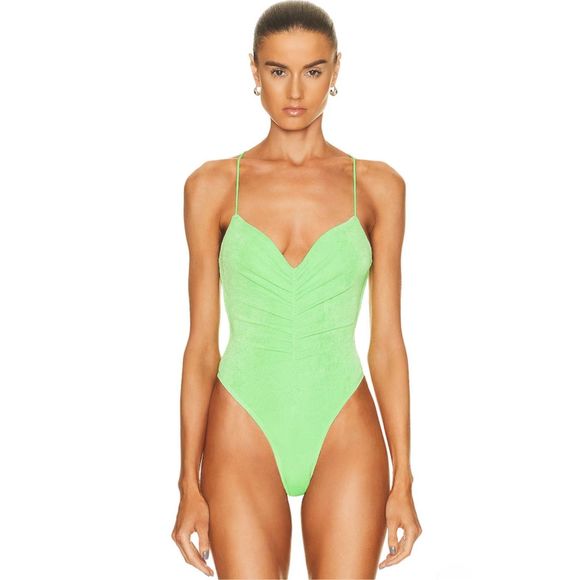 Ser.O.Ya Coral Bodysuit Lime Size XS - Picture 2 of 7
